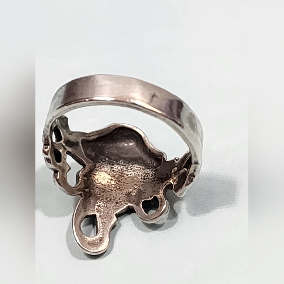 Vintage Art Nouveau Sterling Lady Ring - Picture 3 of 5